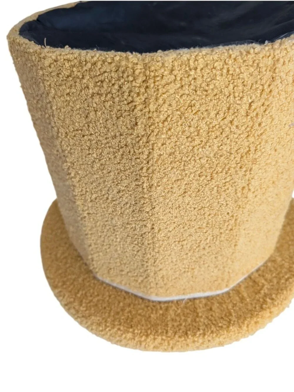 Mushroom-Shaped Storage Ottoman/Foot Stool With Soft Plush Cover - Yellow